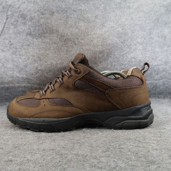 Abeo Shoes Mens 10 Sneakers Athletic Comfort Walking Leather Brown Casual Smart - Picture 3 of 15